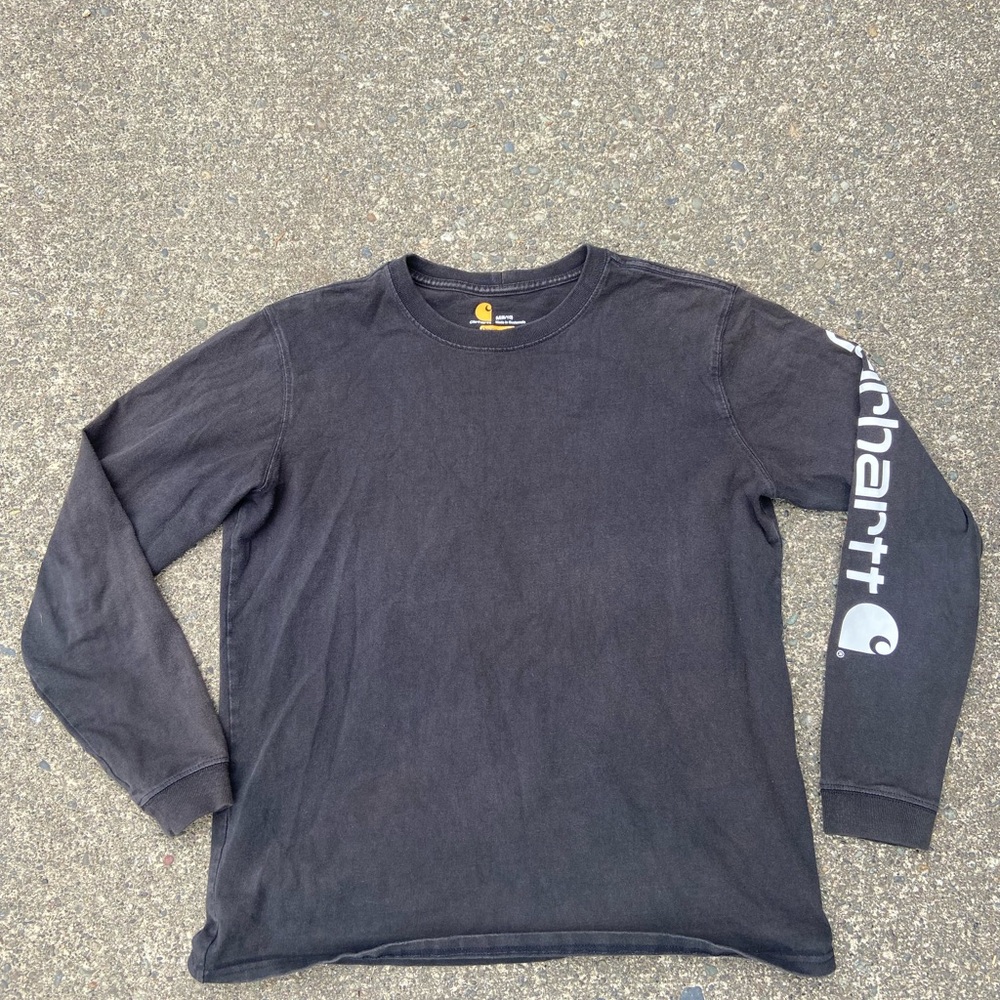 Vintage Black Carhartt Long Sleeve Tee